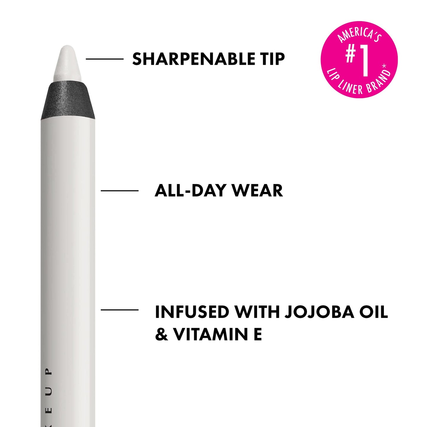 NYX PROFESSIONAL MAKEUP Line Loud Lip Liner, Longwear and Pigmented Lip Pencil with Jojoba Oil & Vitamin E - Gimme Drama (White) Beauty & Personal Care NYX PROFESSIONAL MAKEUP
