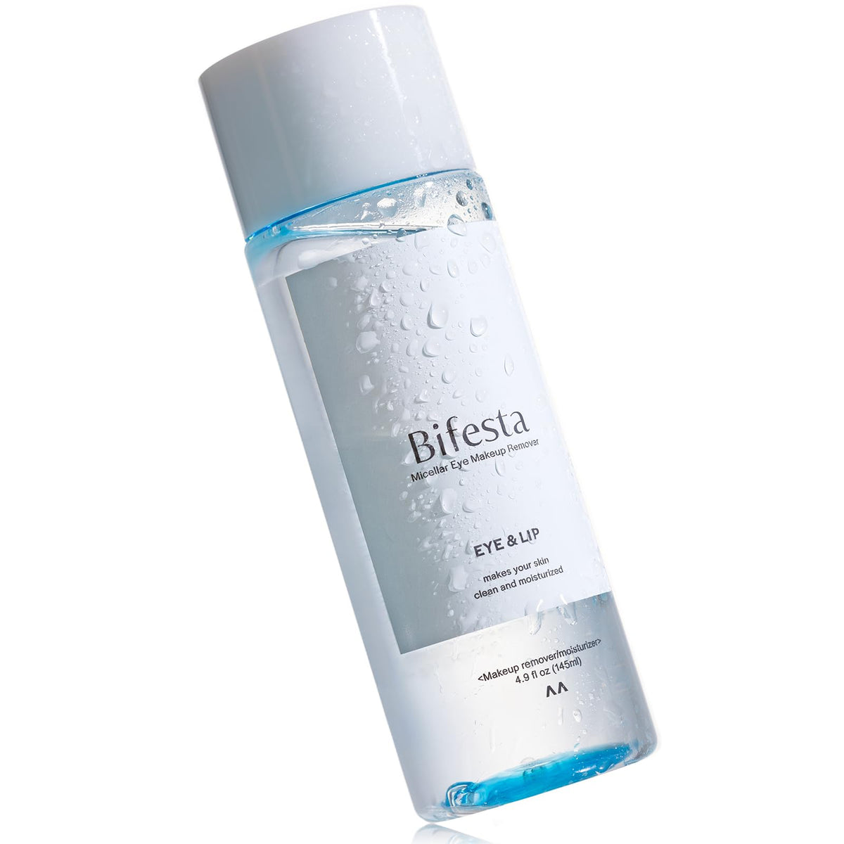 Bifesta Eye & Lip Micellar Makeup Remover 4.9 fl oz (145ml) - Dual-Phase Waterproof Makeup Remover, Non-Greasy, Fragrance-Free by MANDOM, Made in