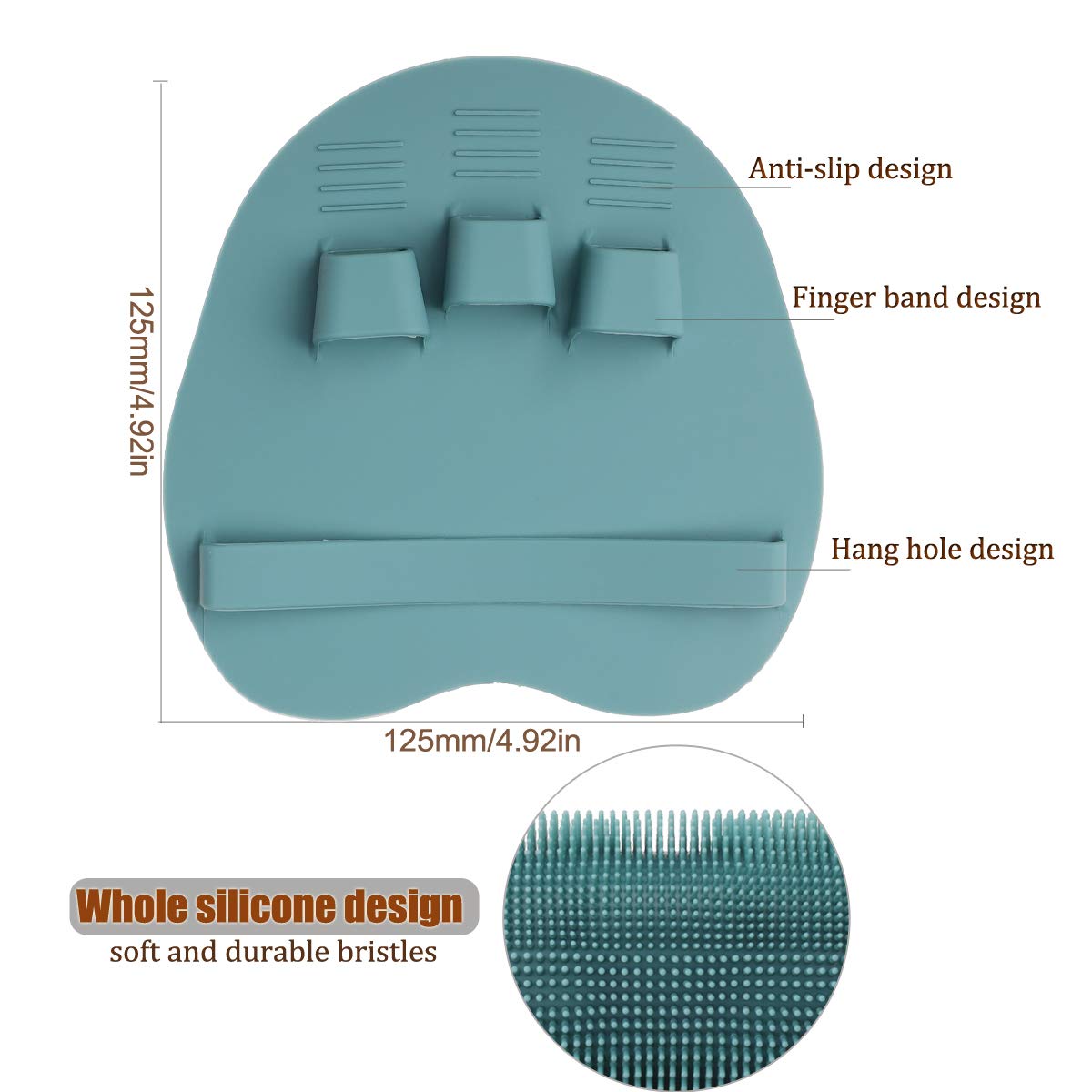 1 Pack Soft Silicone Shower Brush, Body Scrubber Exfoliating Skin Massage Beauty and Personal Care HOMMIESAFE