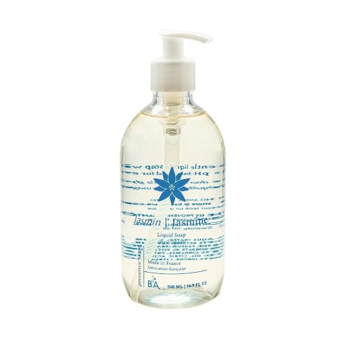 Provence Sante Natural Liquid Soap - Moisturizing Almond Oil Hand Soap with Exotic Jasmine Scent - Elegant Pump Dispenser for Kitchen & Bath (16.9 oz) Beauty & Personal Care Provence Sante