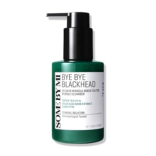 SOME BY MI Bye Bye Blackhead 30 Days Miracle Green Tea Tox Bubble Cleanser - 4.23oz, 120g - Korean Face Wash & Bubble Face Mask - Daily Beauty & Personal Care SOME BY MI