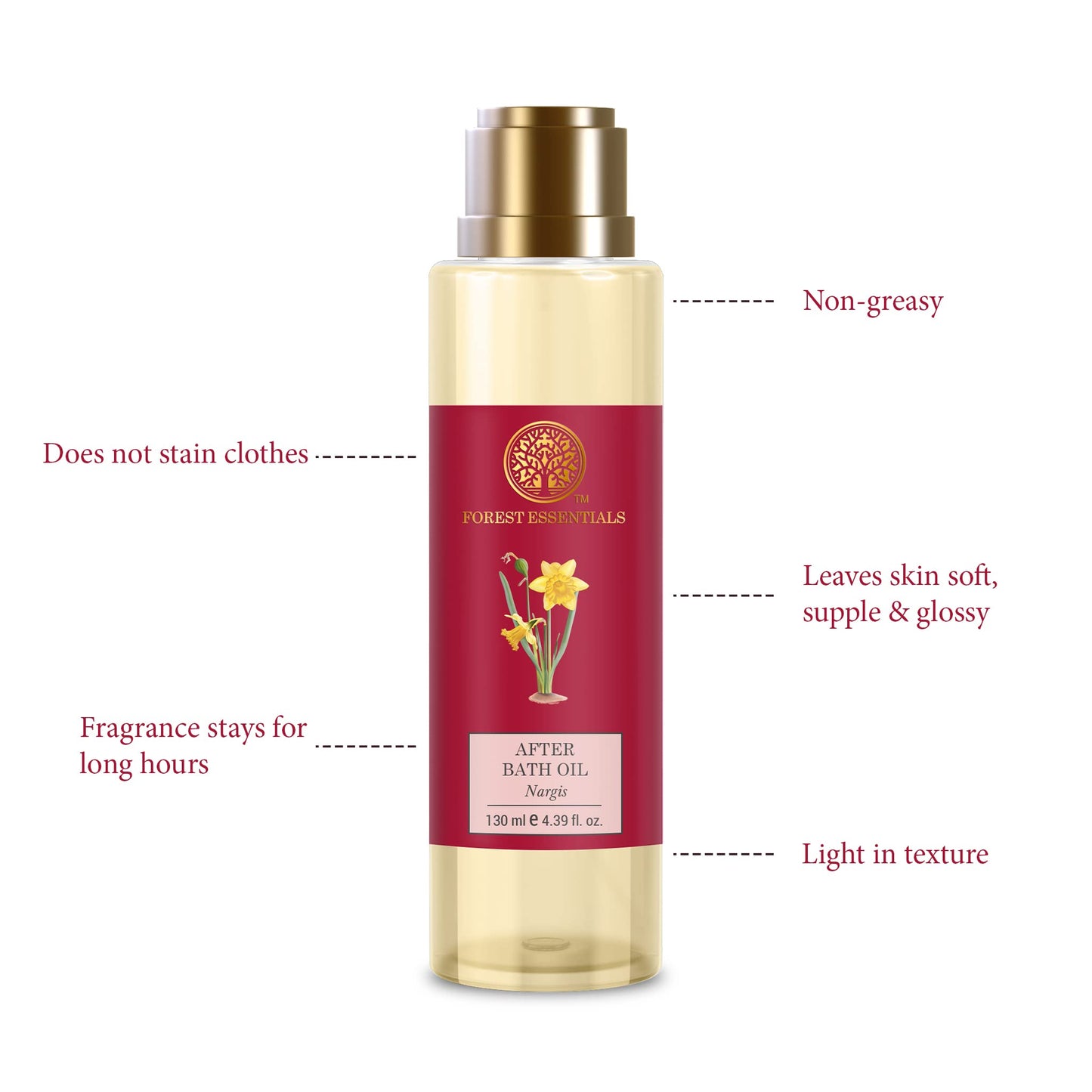 Forest Essentials After Bath Oil Nargis 130 ml (Body Oil) Beauty and Personal Care Forest Essentials