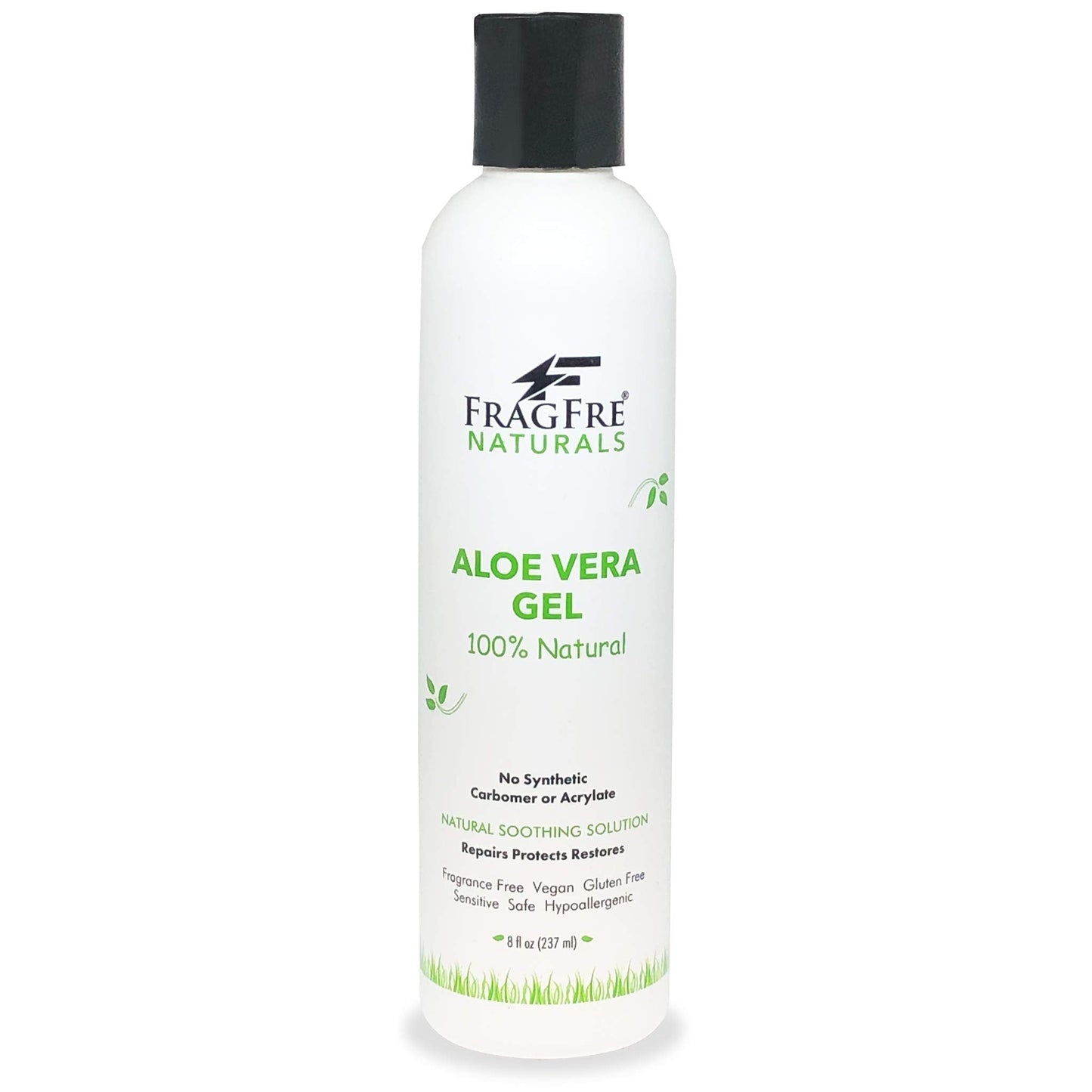 FRAGFRE All-Natural Aloe Vera Gel 8 oz - No Synthetic Carbomer or Acrylate - 100% Natural Aloe Vera Soothing Gel - After Sun Exposure Skin Care Beauty & Personal Care FRAGFRE