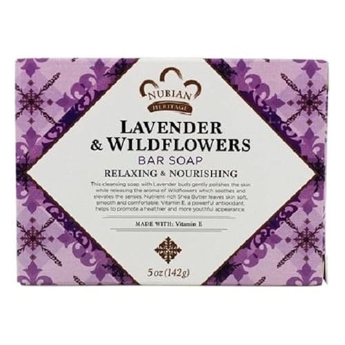 Nubian Heritage Soap Bar, Lavender and Wildflower, 5 Ounce Beauty & Personal Care Nubian Heritage
