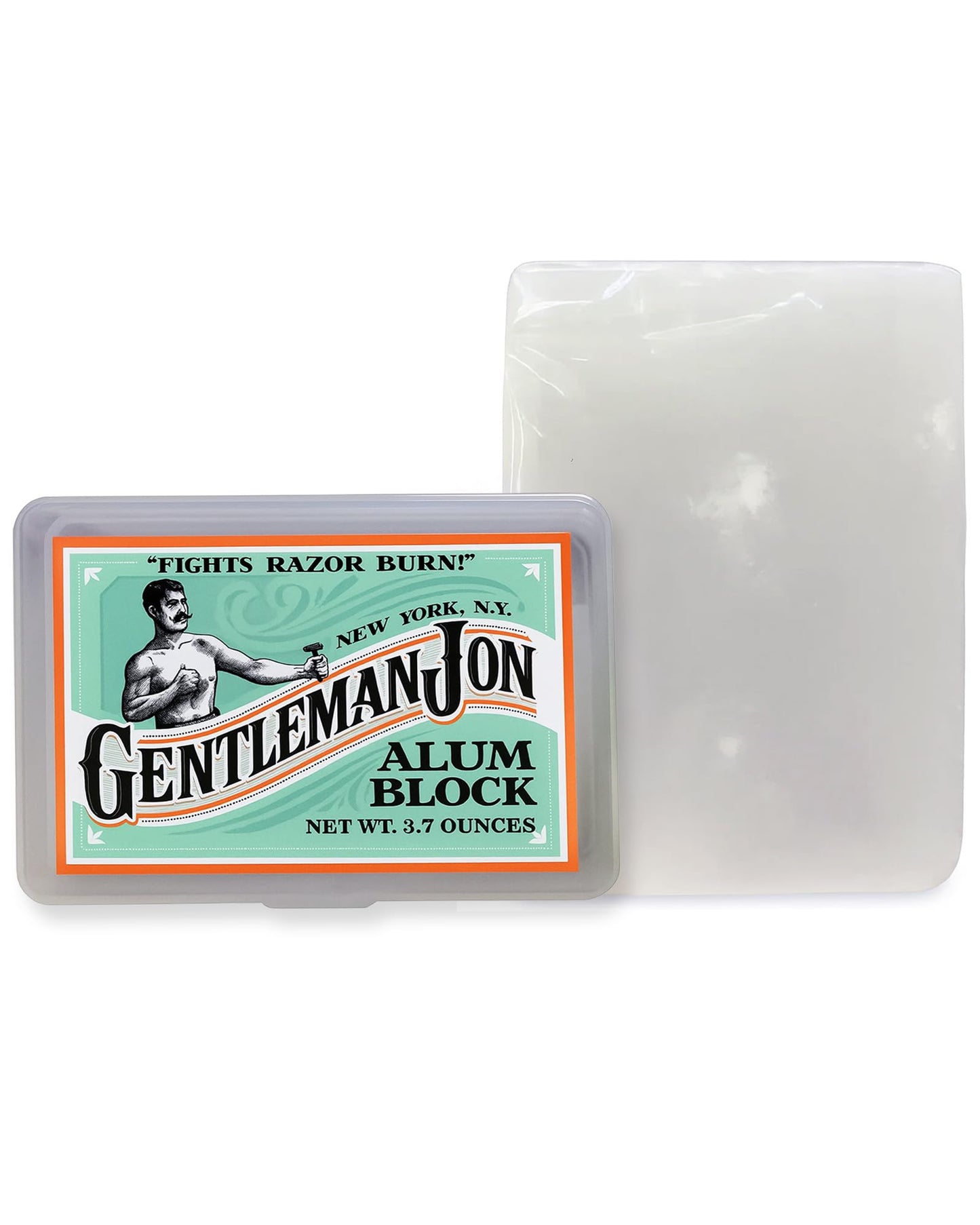 Gentleman Jon 3.7 Ounce Alum Block in Plastic Case - Upgrade Your Shave - Soothing Aftershave Solution for Shaving Razor Burn Relief - Travel Friendly Beauty and Personal Care Gentleman Jon Default Title