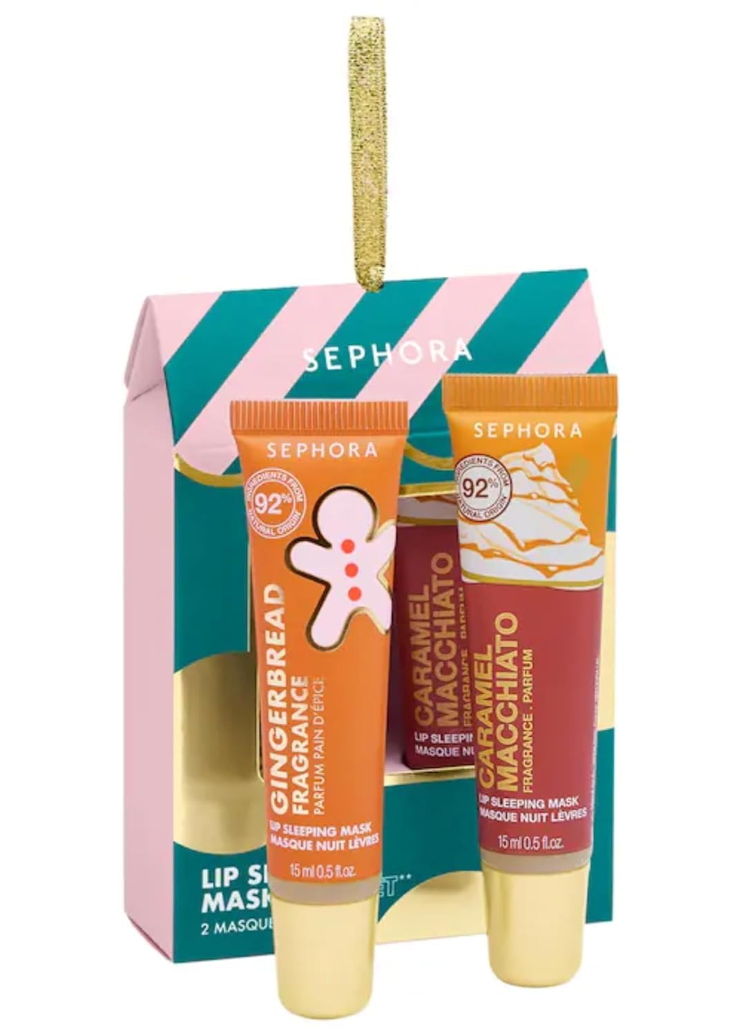 Sephora Collection Lip Sleeping Mask Duo Set- Gingerbread and Caramel Macchiato (.50 Fl Oz each) Beauty and Personal Care SEPHORA