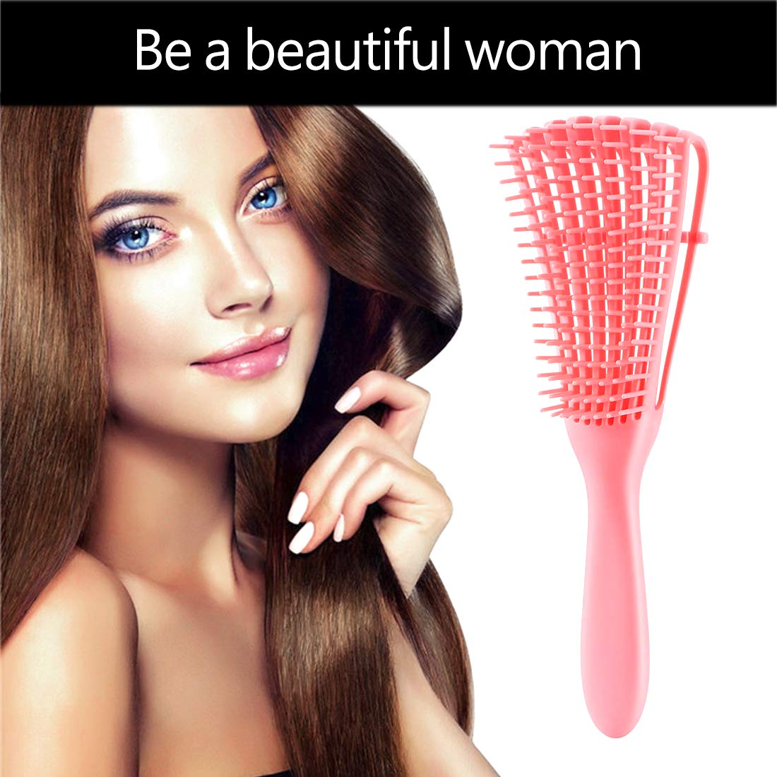 A.DASHER Hair Brush for Women's Afro America/African Hair Textured 3a to 4c, Kinky Wavy/Curly/Coily/Wet/Dry/Oil/Thick/Long Hair, Knots Detangler Scalp Beauty & Personal Care A.DASHER