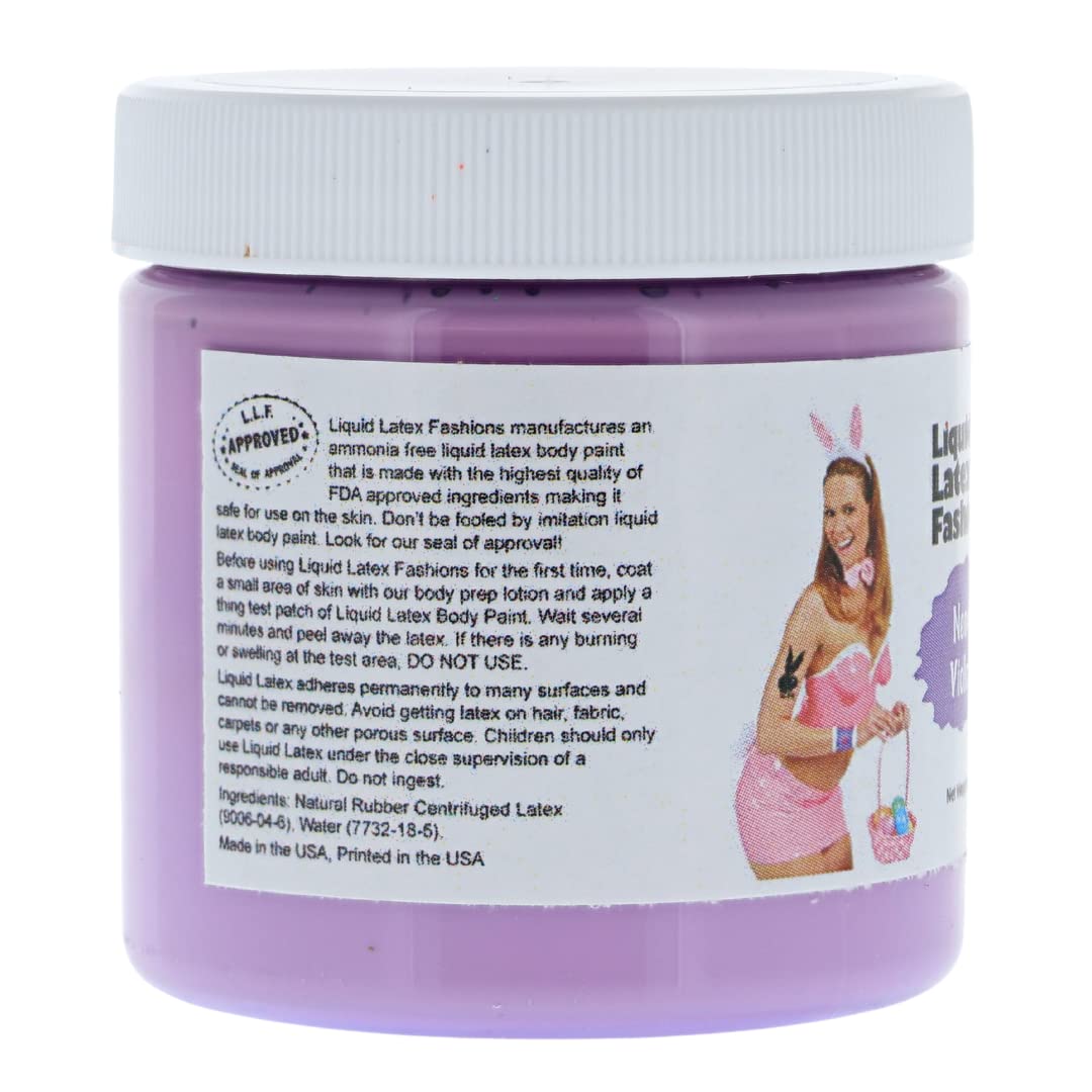 Liquid Latex Fashions- Ammonia Free Neon Violet Makeup Effects Body Costume Creation Paint for Adults and Kids, Ideal for Art and Cosplay, Easy Beauty & Personal Care Liquid Latex Fashions