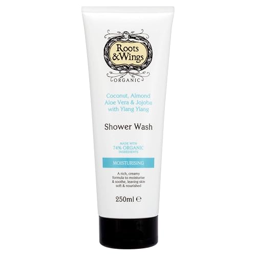 Roots and Wings Organic Moisturising Coconut/Aloe Vera/Almond and Jojoba with Ylang Ylang Shower Wash 250ml Beauty & Personal Care Roots & Wings