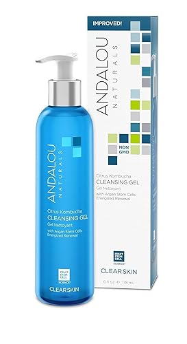 Andalou Naturals Clear Skin Citrus Kombucha Gel Face Cleanser - With Argan Stem Cells, Probiotics, & Aloe Vera to Remove Excess Oil & Dull Surface Beauty & Personal Care Andalou Naturals
