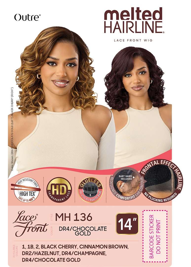 Outre Lace Front Wig - Melted Hairline - MH 136 (JET BLACK 1)