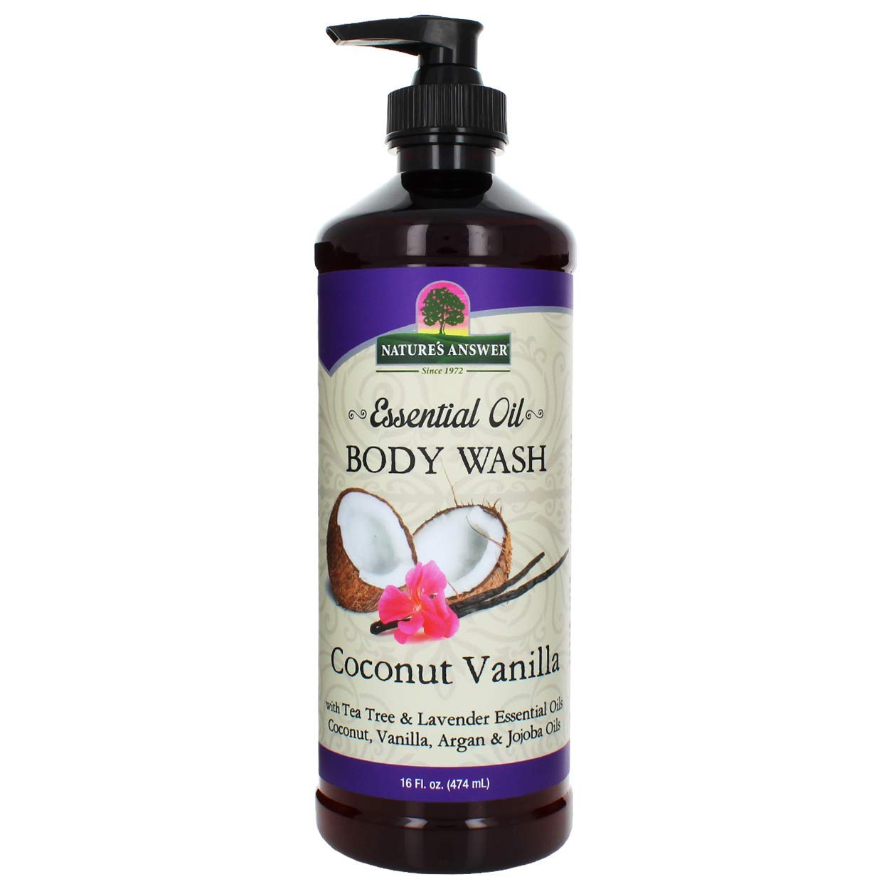 Nature's Answer Body Wash With Pure Essential Oil, Coconut Vanilla, 16 Oz Beauty & Personal Care Nature's Answer