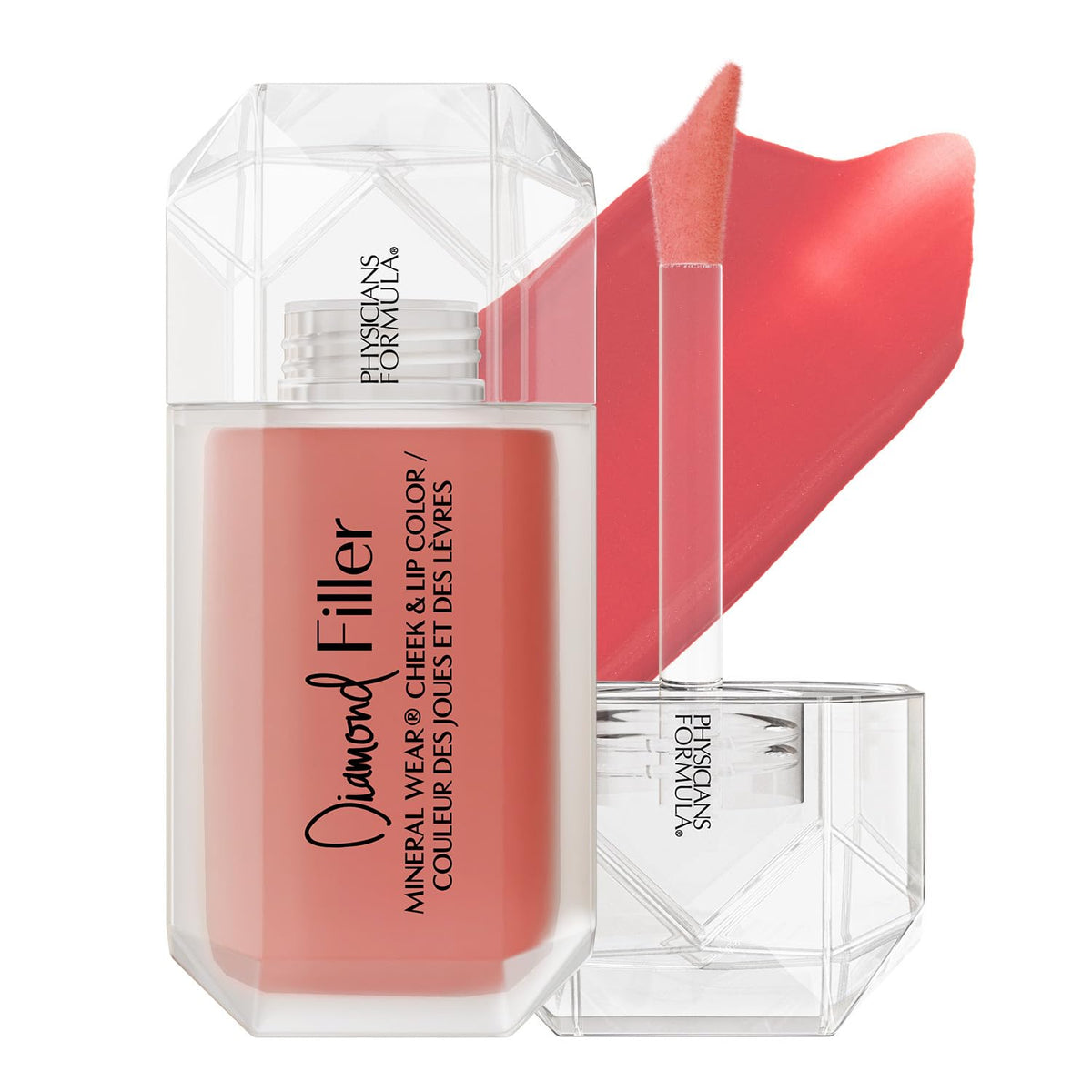 Physicians Formula Mineral Wear®Diamond Filler Cheek & Lip Color, Serum-to-Cream Multi-Use Liquid Blush Formula, Plumps & Smooths for Fuller Looking