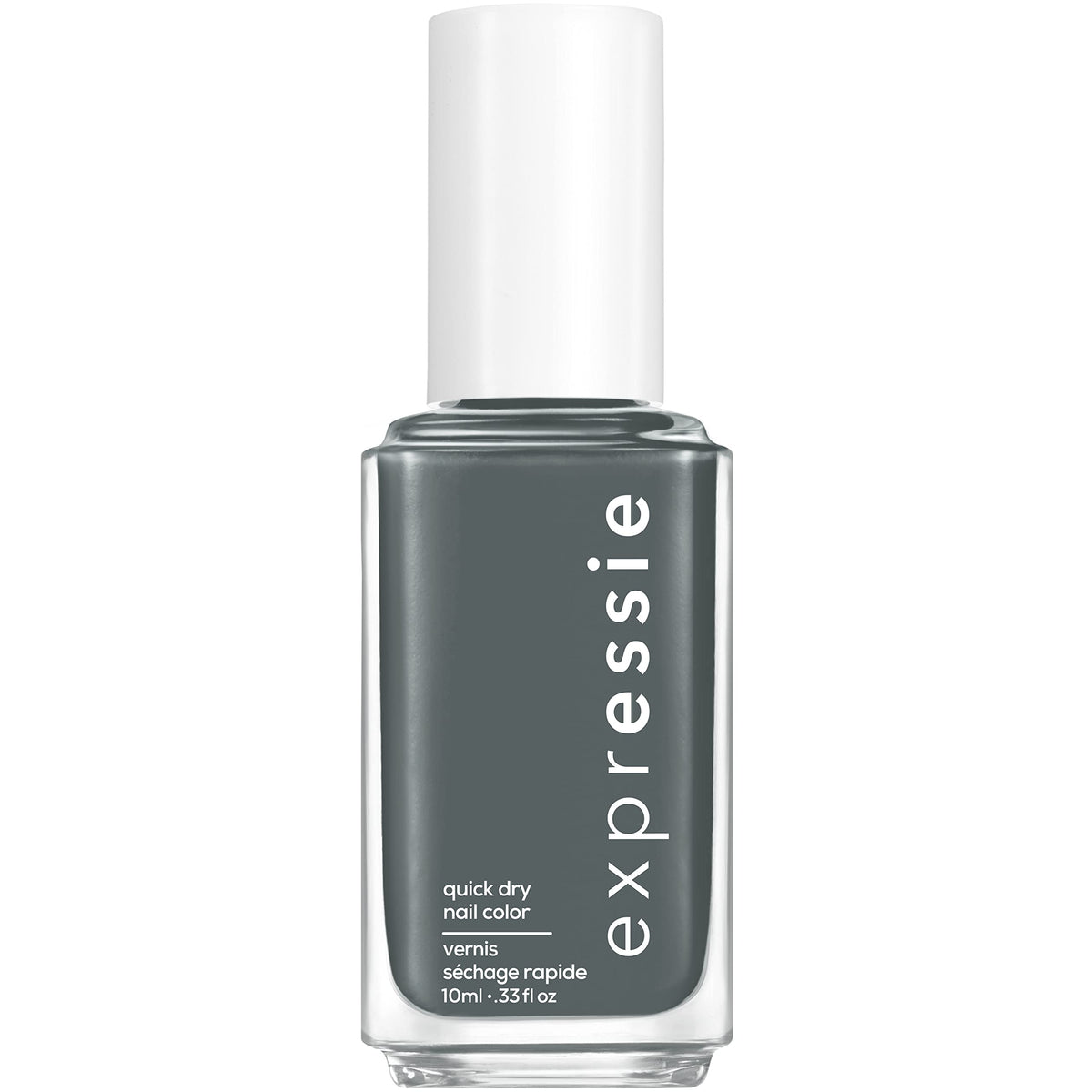 essie Expressie Nail Polish, Quick-Dry Muted Gray Nail Polish, Vegan, Cut To The Chase, 0.33 fl oz