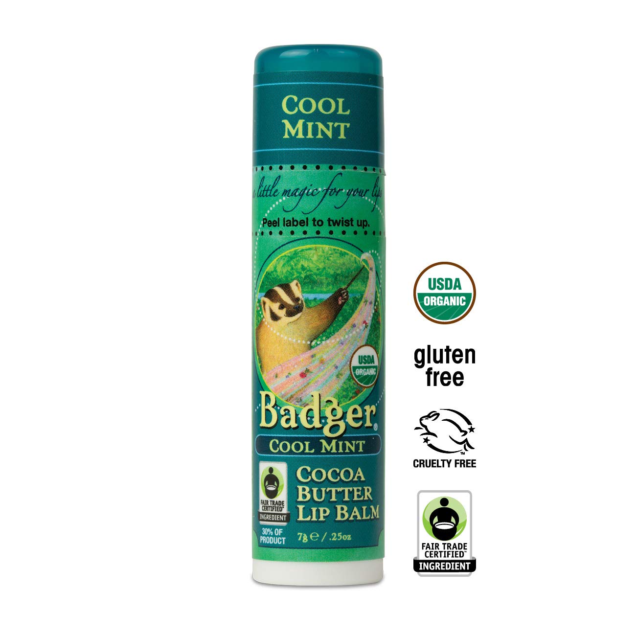 Badger Lip Balm Cool Mint, 0.25 Ounce Beauty & Personal Care Badger