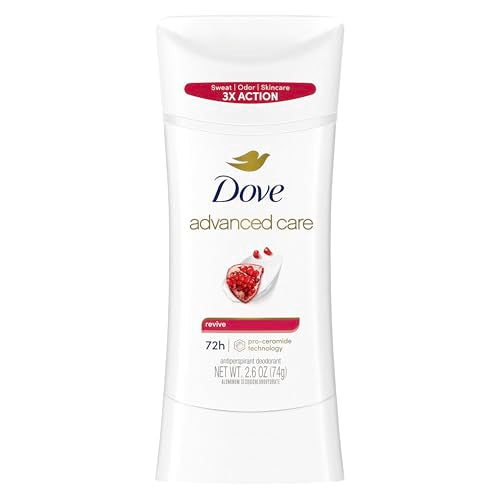 Dove Advanced Care Antiperspirant Deodorant Stick Revive to help skin barrier repair after shaving by boosting skin's ceramide levels 72 hour odor Beauty and Personal Care Dove