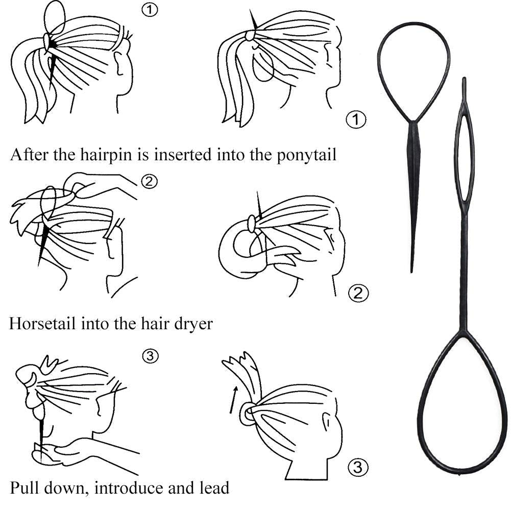 24 PCS Viking Hair Beads Beard Hair Beard Beads 6 PCS Pull Hair Pin Quick Beader 100 PCS Black Rubber Bands and a Bag Beauty & Personal Care Jolbndcv