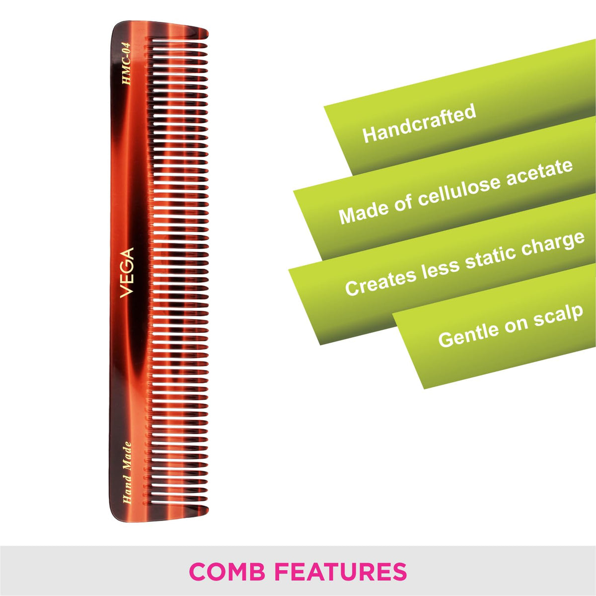 Vega Handmade Comb - Dressing HMC-04 1 Pcs