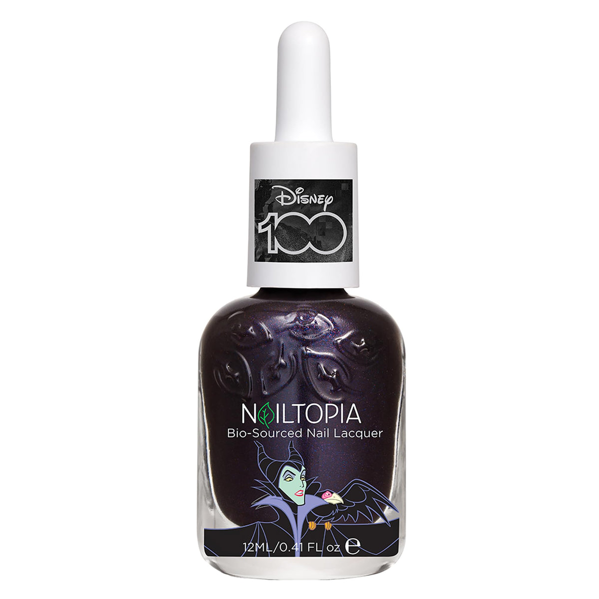 Nailtopia Bio-Sourced Chip Free Nail Lacquer Disney Collection, Maleficent, 0.41 oz - All Natural - Vegan - Strengthening - Quick-Dry - Long Lasting
