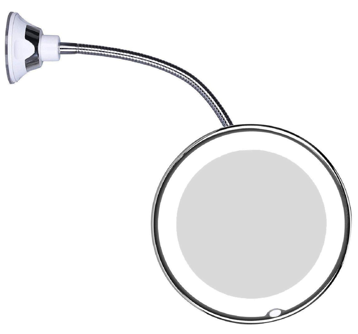 JiBen Flexible Gooseneck LED Lighted 10X Magnifying Makeup Mirror with Power Locking Suction Cup and 360 Degree Swivel, Portable Cordless Travel Beauty & Personal Care JiBen