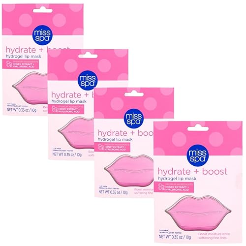MISS SPA Lip Mask, Hydrate Boost Hydrogel Pink Lip Mask, Sooth Restore Lips, Lip Plumper, Moisturizing And Reducing Fine Lines, Anti-Aging Face Mask Beauty & Personal Care MISS SPA