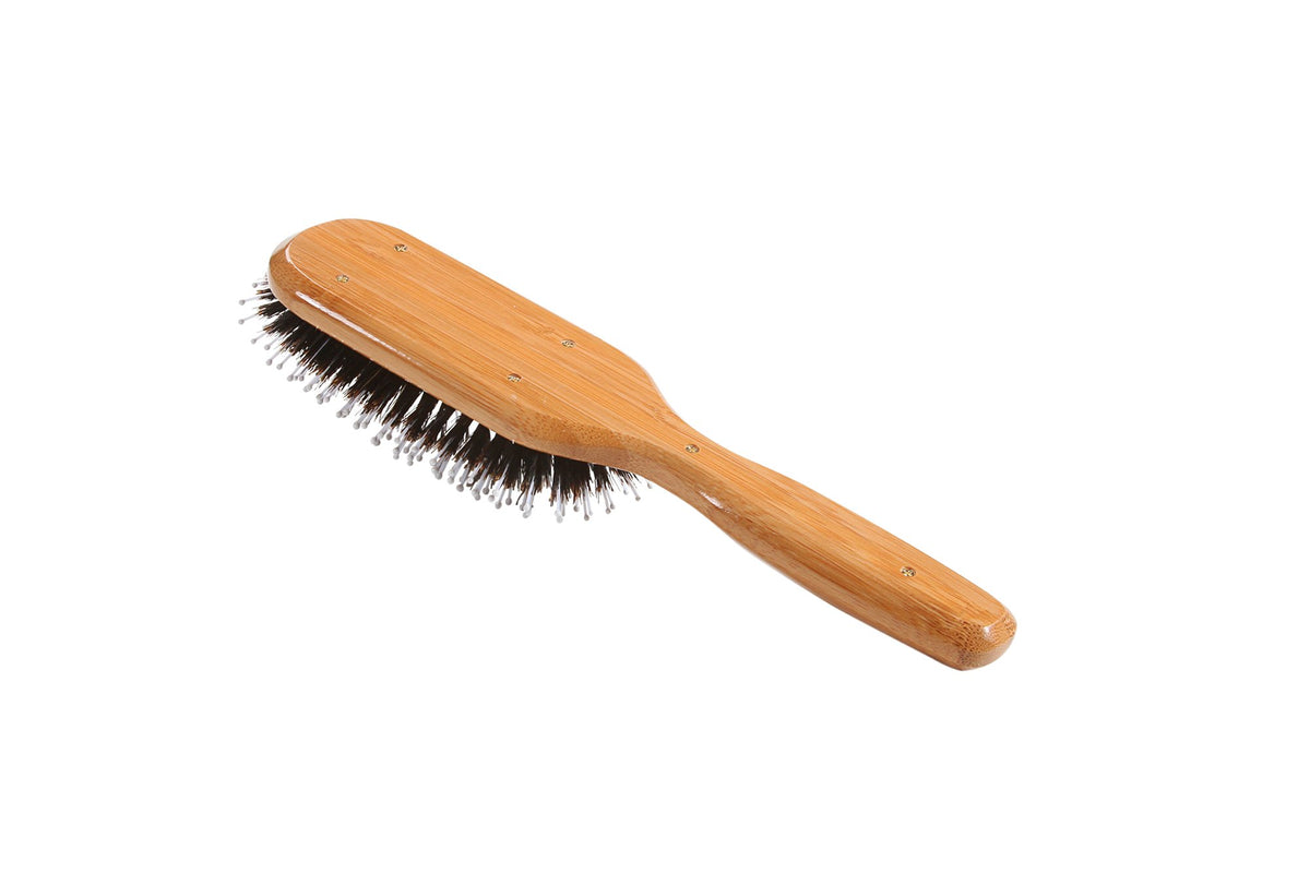 Bass Brushes | Shine & Condition | Luxury Grade Hair Brush | Natural Bristle | Professional Style with Pure Bamboo Handle