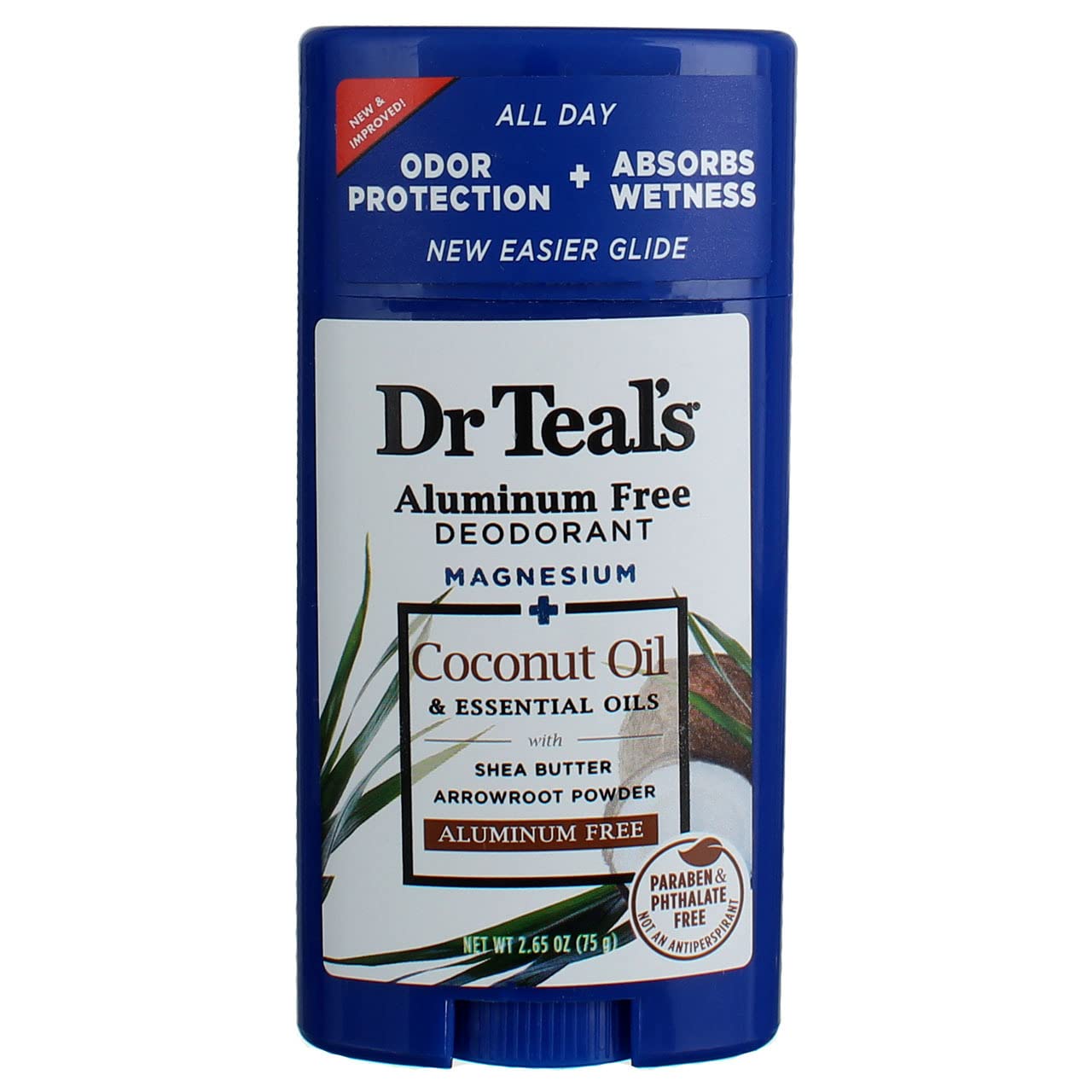 Dr Teal's Aluminum Free Deodorant - Coconut Oil - Paraben & Phthalate Free - 2.65 oz Pack of 2 Beauty and Personal Care Dr Teal's