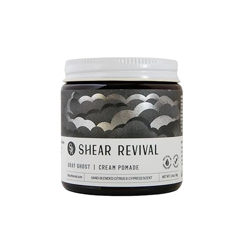 Shear Revival Gray Ghost Cream Pomade for Men & Women - Vegan, Strong Hold, Matte Finish Hair Styling Cream, For All Hair Types, 100% All Natural Beauty & Personal Care Shear Revival