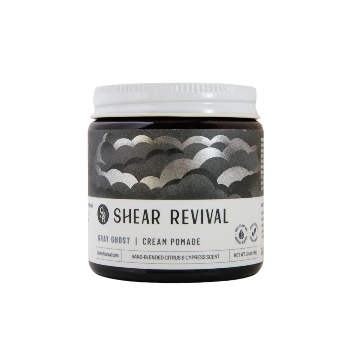 Shear Revival Gray Ghost Cream Pomade for Men & Women - Vegan, Strong Hold, Matte Finish Hair Styling Cream, For All Hair Types, 100% All Natural Beauty & Personal Care Shear Revival