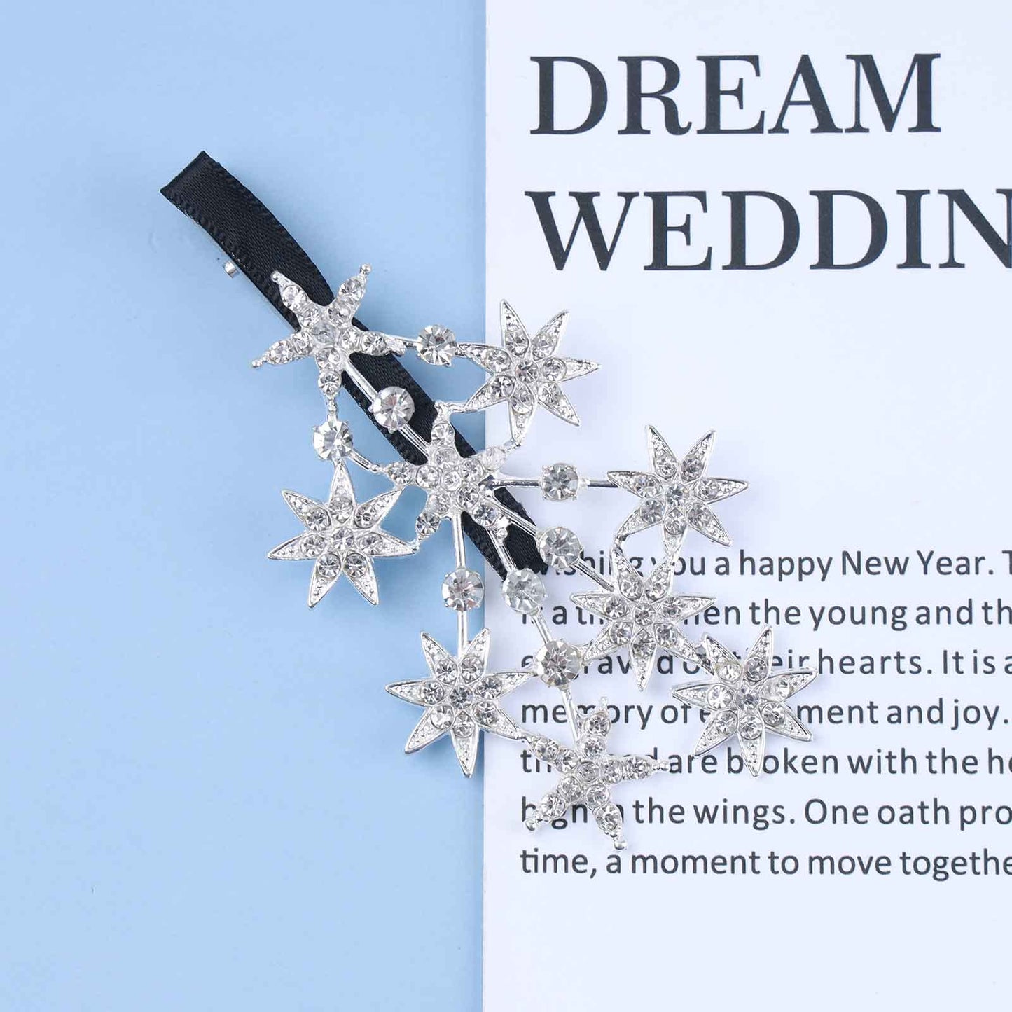 Yheakne Crystal Rhinestone Bling Hair Accessories: Decorative Star Barrette, Hair Pin, and Headpiece for Women and Girls (Silver) Beauty & Personal Care Yheakne
