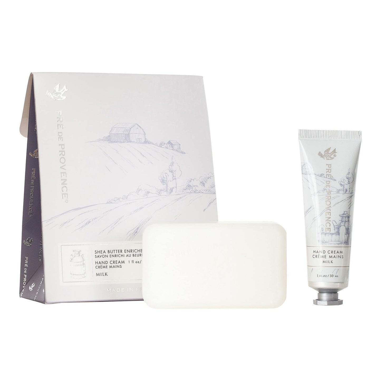 Pre de Provence Gift Set Collection 150 Gram Soap Bar & 1 fl oz Hand Cream, Milk Beauty & Personal Care Pre de Provence