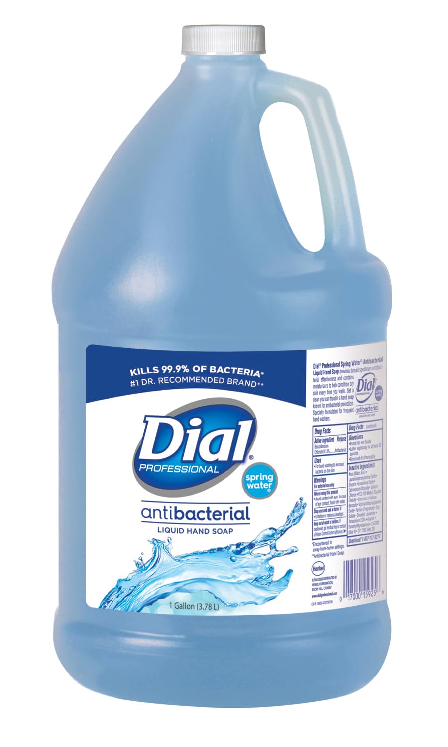 Dial Antibacterial Defense Liquid Hand Soap + Aloe, Spring Water Scent, 1 Gallon Hand Soap Refill, Dermatologist-Tested, Gentle Formula Beauty & Personal Care Dial