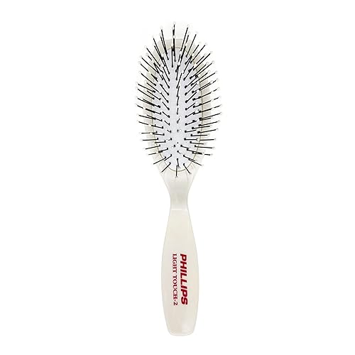 Phillips Brush Light Touch 2 Oval Cushioned Brush (Purse Sized), with Ball Tipped Nylon Bristles, Contoured Handle Beauty & Personal Care Phillips Brush