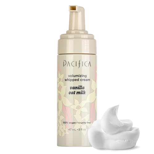 Pacifica Hair Mousse - Vanilla Oat Milk - Light Hold for Soft Volume & Hydration with Touchable Hold, Delightful Vanilla Scent, Vegan & Cruelty-Free Beauty & Personal Care Pacifica