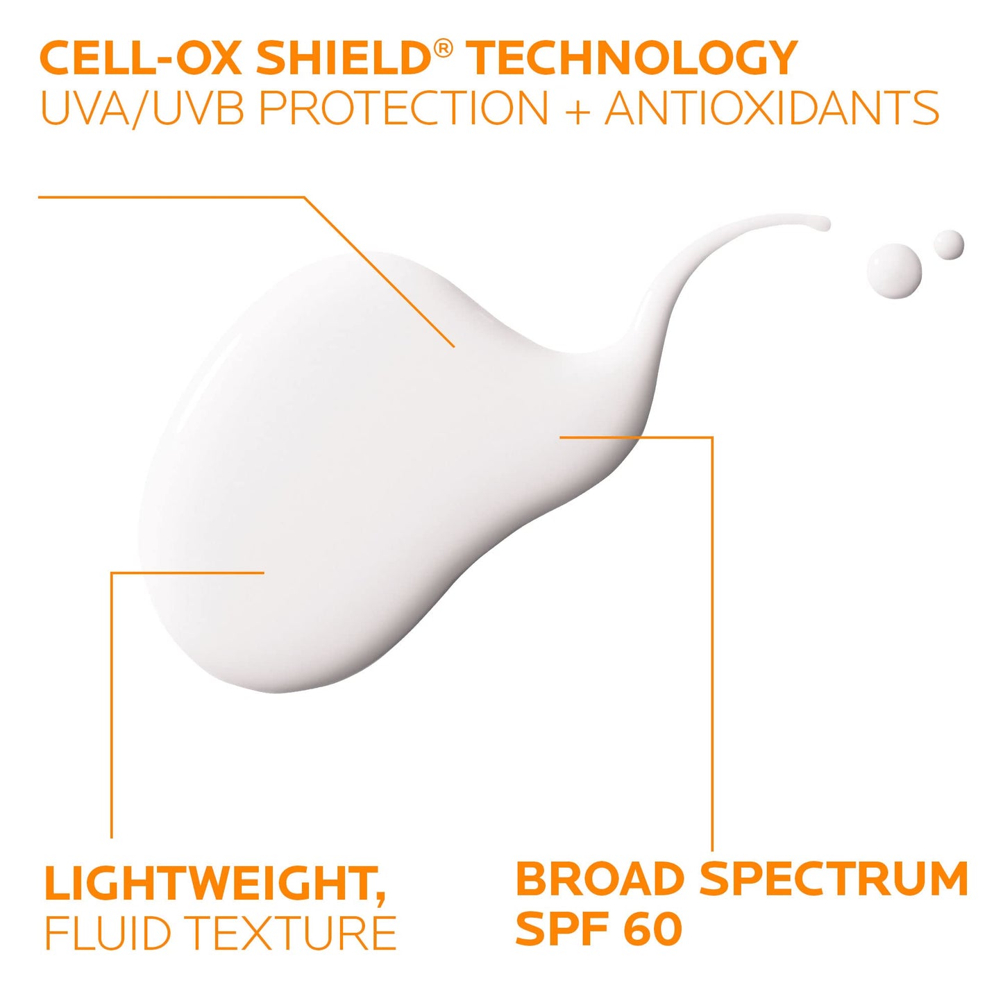 La Roche-Posay Anthelios Light Fluid Facial Sunscreen SPF 60, Lightweight Sunscreen For Face, Fluid Texture, Broad Spectrum SPF + Antioxidants, Oil Beauty & Personal Care La Roche-Posay
