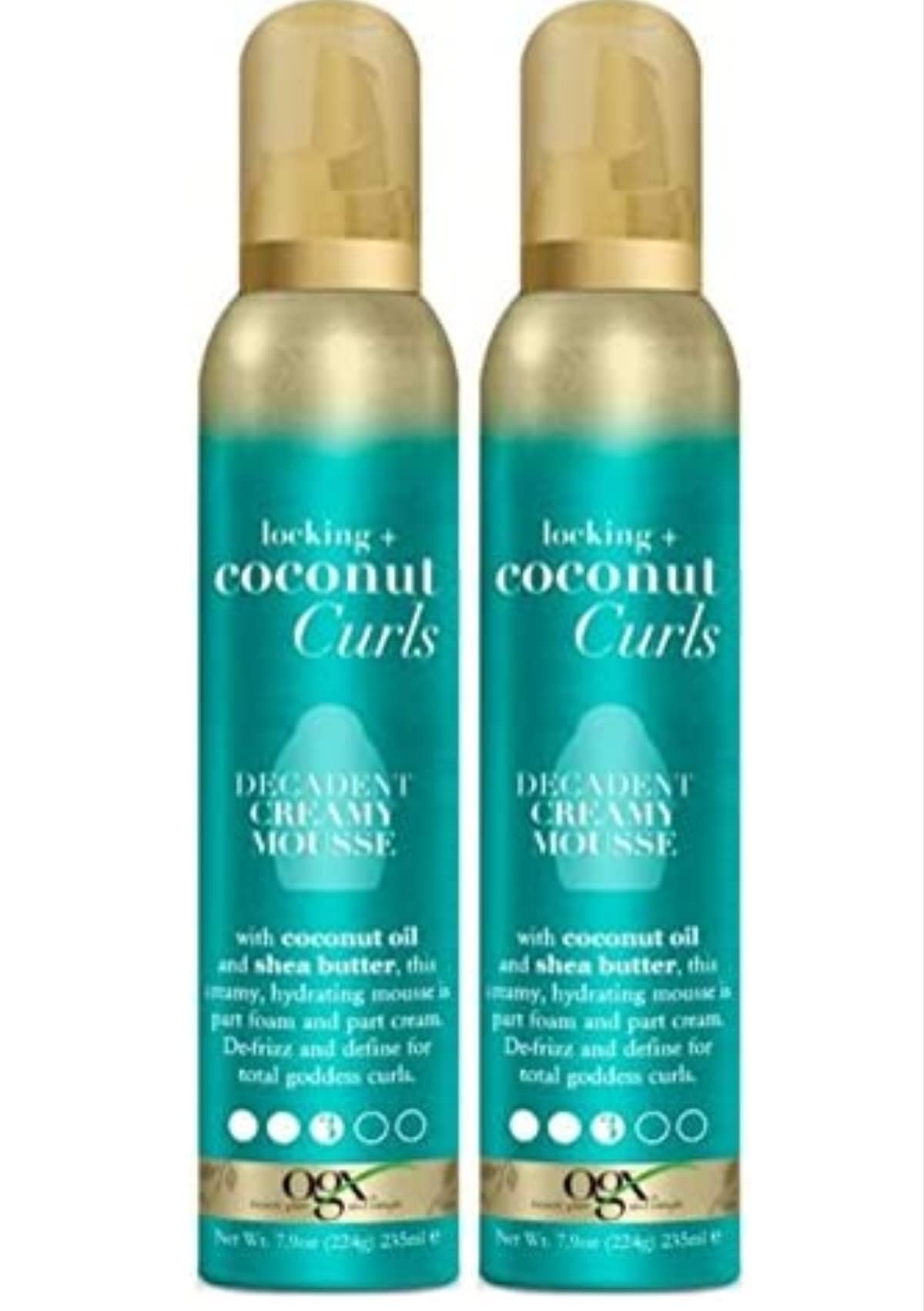 Ogx Coconut Curls Decadent Creamy Mousse 7.9 Ounce (2 Pack) Beauty & Personal Care OGX