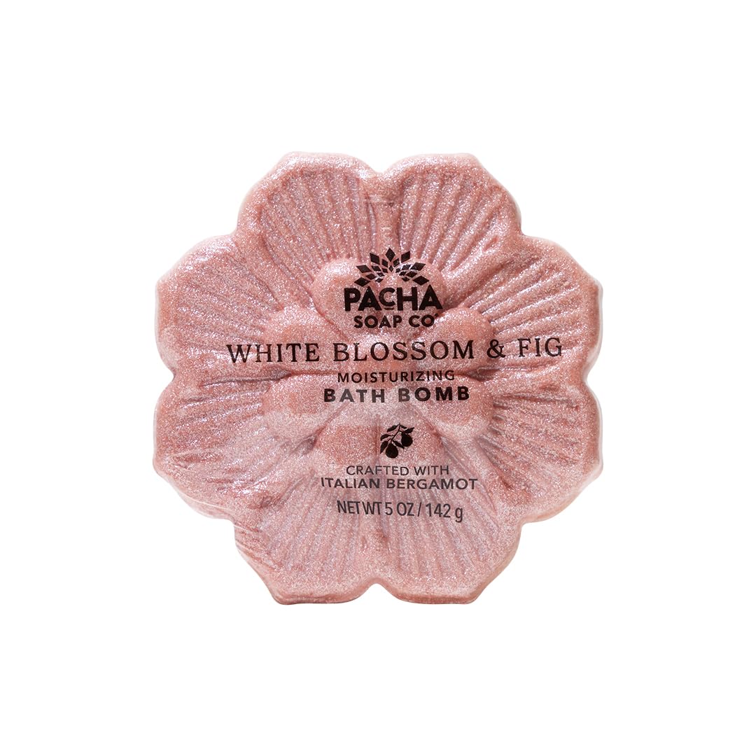 Pacha SOAP Bath Bomb 3 Pack | Nourishing, Moisturizing, White Blossom & Fig, Clean Ingredients & Handcrafted in The USA, 5 oz Each Beauty & Personal Care Pacha Soap Co