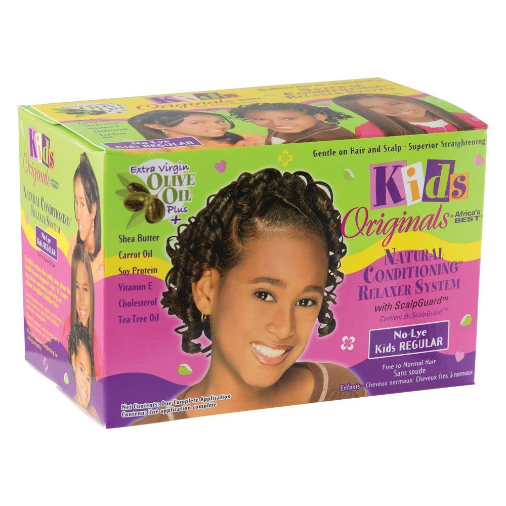 Originals by Africa's Best Kids Natural Conditioning Relaxer System With Scalpguard (Regular Kit) Fortified and Enriched with Our Special Herbal
