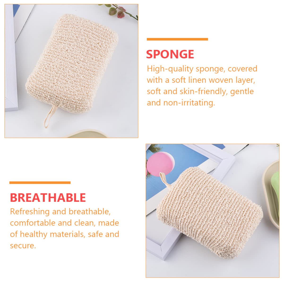4 Pcs Moisturize The Bath Loufa Puff Scrubber Exfoliating Loofah Sponge Kids Bath Shower Pouf Balls Exfoliating Sponge Shower Loofah Sponge Child Beauty and Personal Care Cabilock
