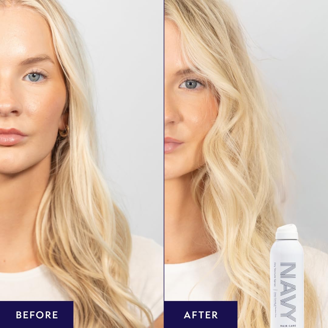 NAVY HAIR CARE Dry Texture Spray | Volumizing Hair Spray for Thin, Flat & Fine Hair | Flexible Hold for Soft, Touchable Beach Waves | Adds Shine | Beauty & Personal Care NAVY HAIR CARE