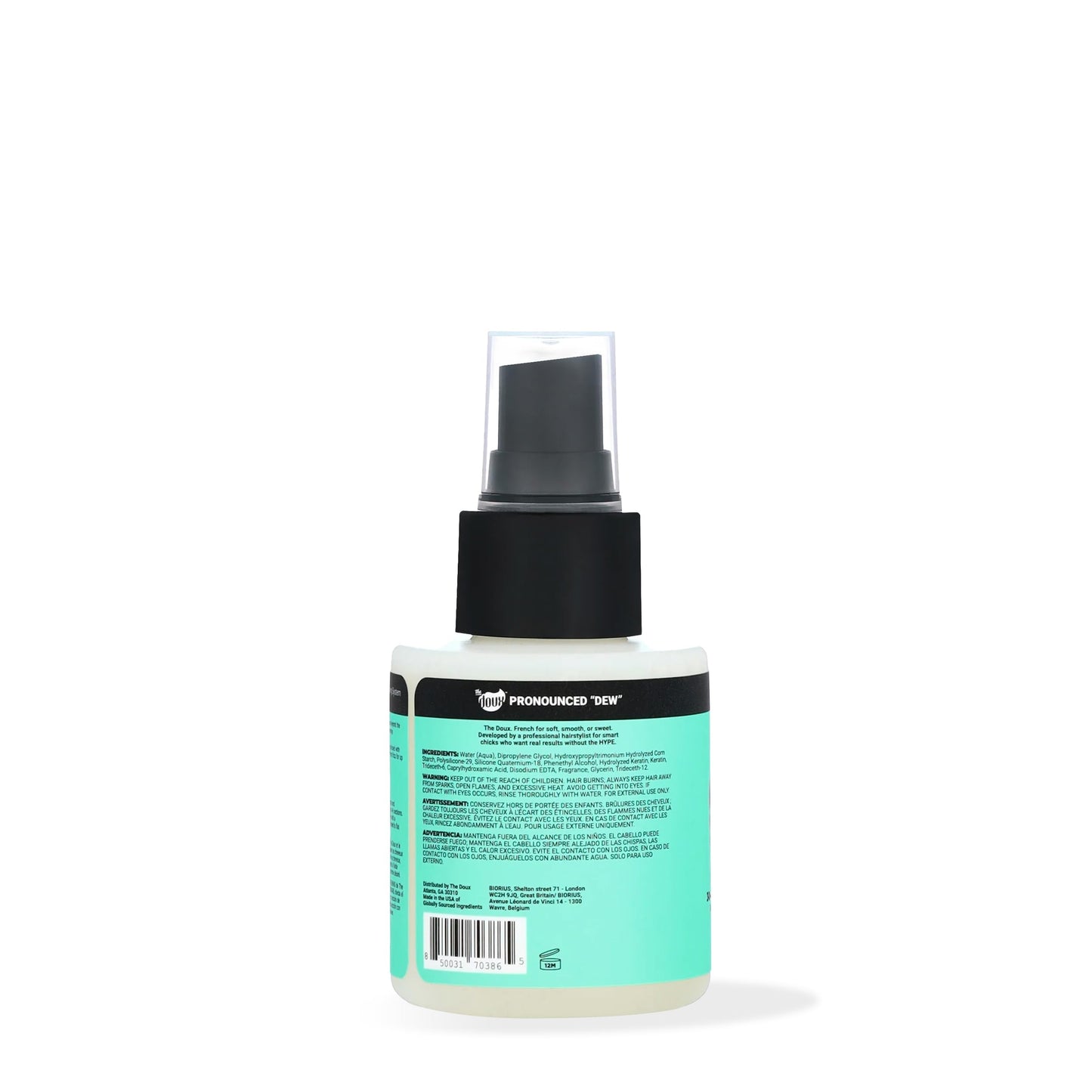 The Doux SILENT TREATMENT Anti-Frizz Heat Protectant Spray for Curly Hair - 30-Day Humidity Shield Hairspray with Keratin & Corn Starch - Travel Size Beauty & Personal Care The Doux