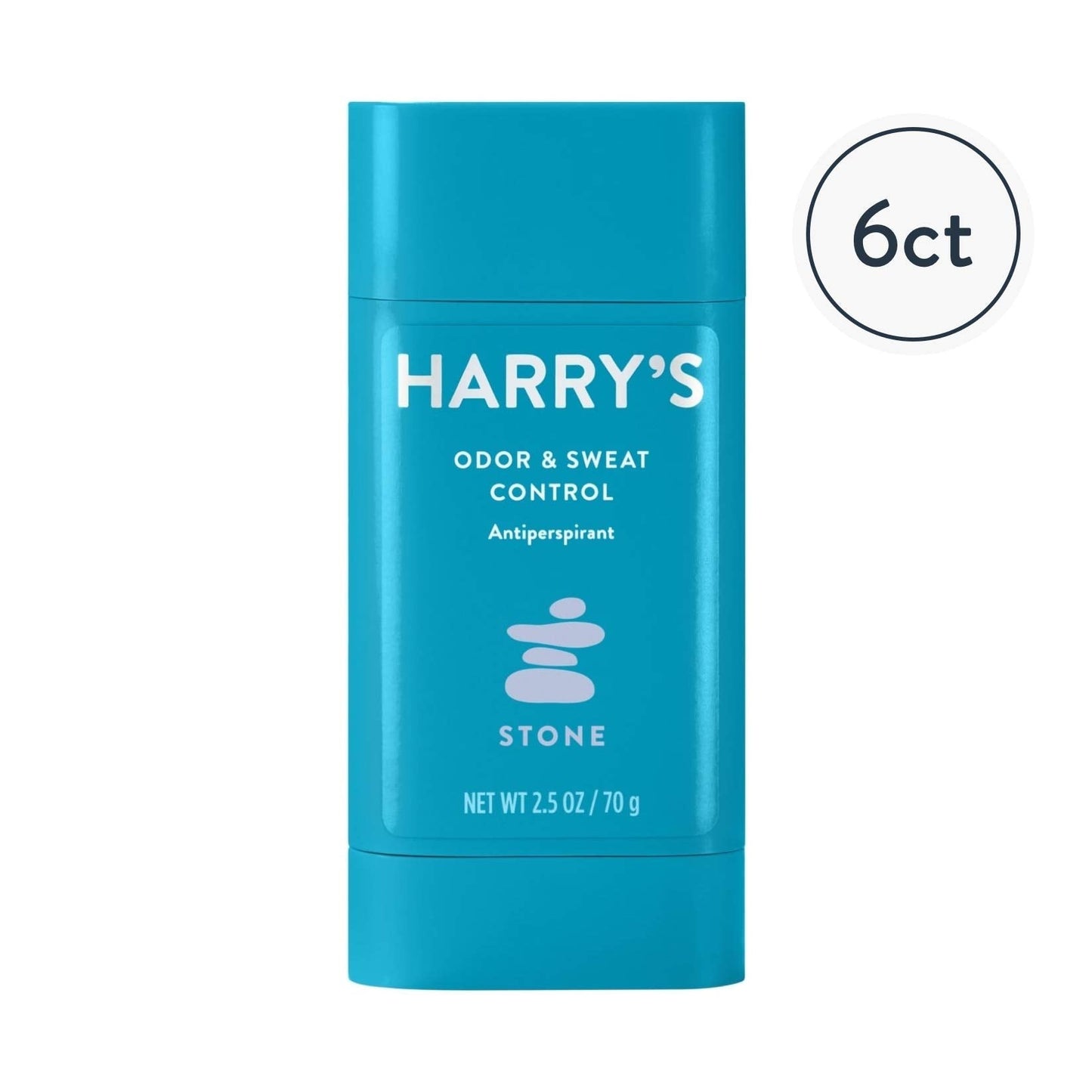 Harry's Deodorant & Antiperspirant - Odor & Sweat Control Antiperspirant for Men - Stone (6 Count) Beauty and Personal Care Harry's