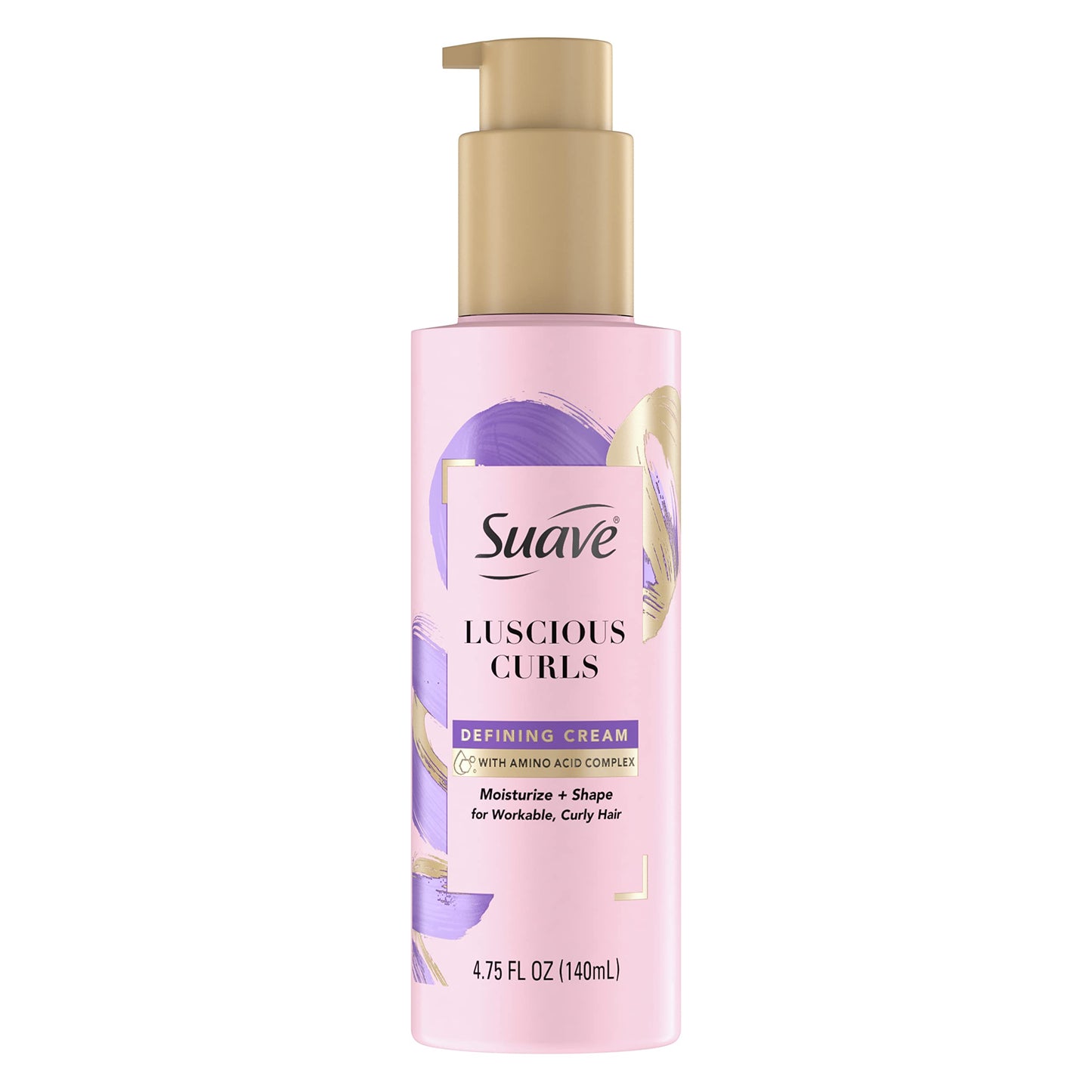 Suave Pink Luscious Curls Styling Cream Hair Cream for Luscious Curls Curl Defining Cream with Amino Acid Complex 4.75 oz Beauty & Personal Care Suave