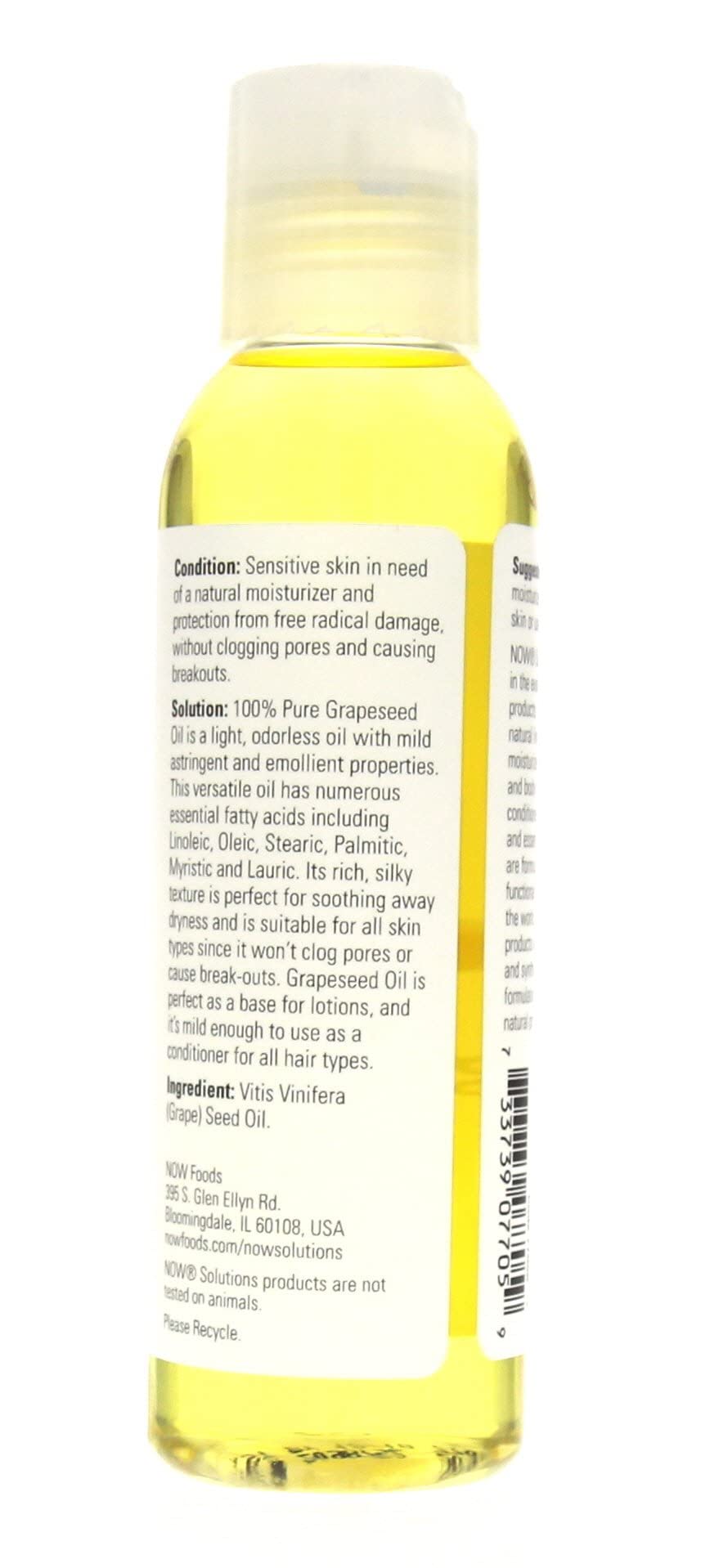 NOW Grape Seed Oil, 4-Ounce (Pack Of 2) Beauty & Personal Care NOW Foods