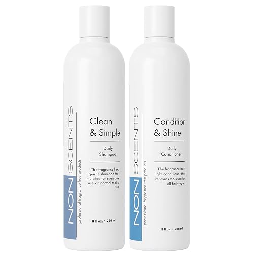 Nonscents - Fragrance Free Shampoo and Conditioner Set - Organic Formula - Hydrating Shampoo for Dry Hair, Moisturizing and Unscented Shampoo Beauty & Personal Care Nonscents Professional Fragrance Free Products