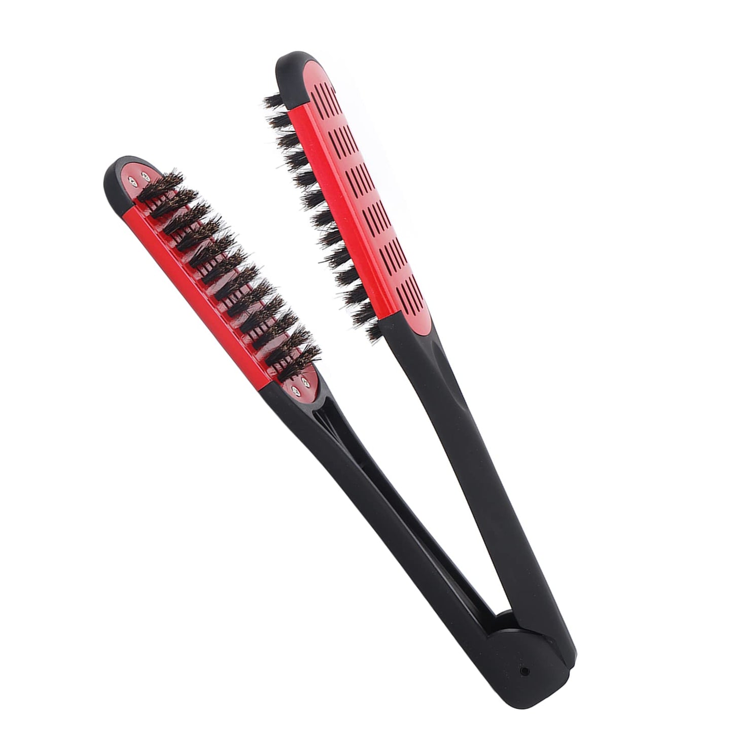 ZJchao Straightening Comb, Double Sided Beard Straightening Clamp Brush Beard Styling Tool Professional Brush for Smooth Grooming (Red Black) Beauty and Personal Care ZJchao
