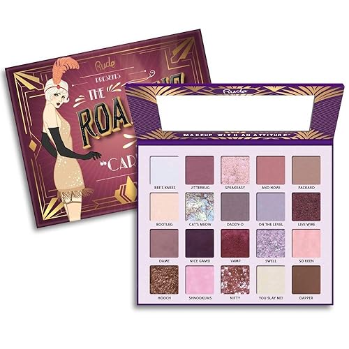 Rude Cosmetics The Roaring 20s Eyeshadow Palette - Carefree Eye Shadow Women 0.85 oz Beauty & Personal Care RUDE