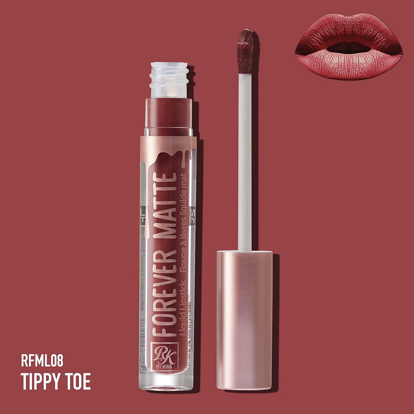 Ruby Kisses Forever Matte Liquid Lipstick - RFML08 (Tippy Toe) Beauty & Personal Care Ruby Kisses