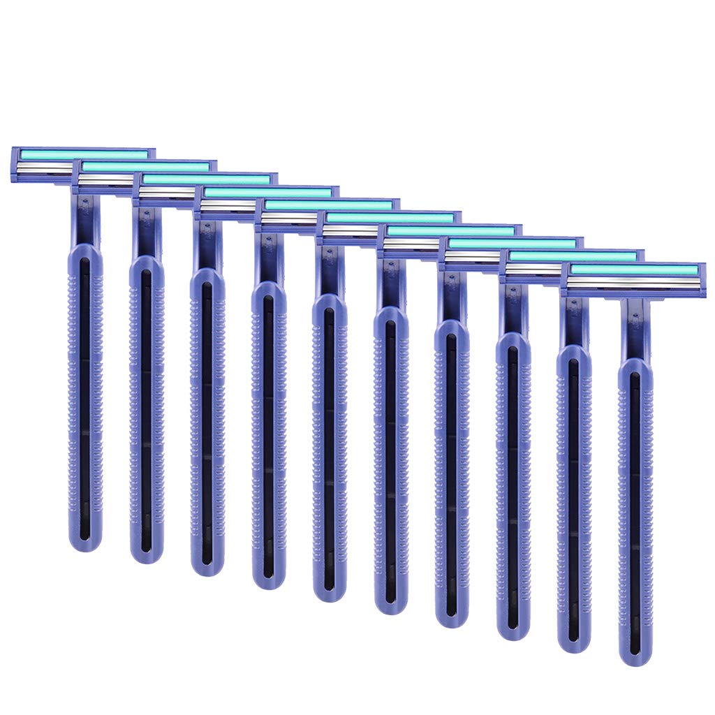 RDTGHY 10PCS Disposable Razor Stainless Steel Twin Blade Non-Slip Handle For Men Shaving Home Travel Use Beauty and Personal Care RDTGHY