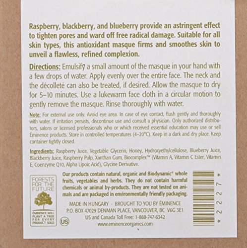 Eminence Pore Refining Masque, Raspberry, 2 Fl Oz Beauty & Personal Care Eminence